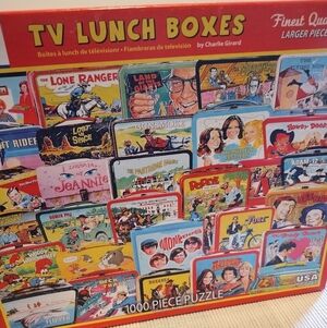 White Mountain TV Lunch Boxes Puzzle - Red, Yellow, Blue